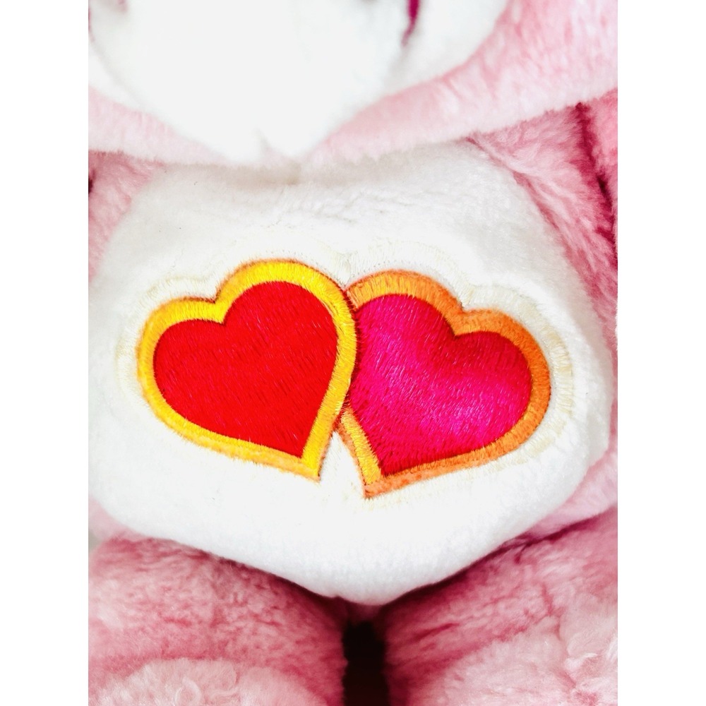 Care Bears Original Vintage Love A Lot Bear Pink‎ With Hearts Stuffed Plush 13" - Picture 6 of 12